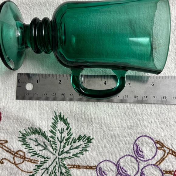 Set of 5 Libbey footed pedestal Juniper green Irish coffee mugs - Picture 6 of 7